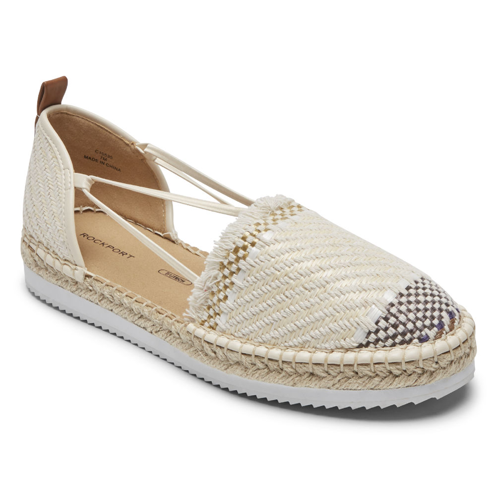 Rockport Womens Slip-On Beige - Seaview Bungee - UK 578-DZOTLQ